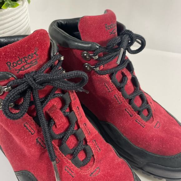 Rockport XCS Women’s Waterproof Boots Red and Black Size 5 - Picture 10 of 11